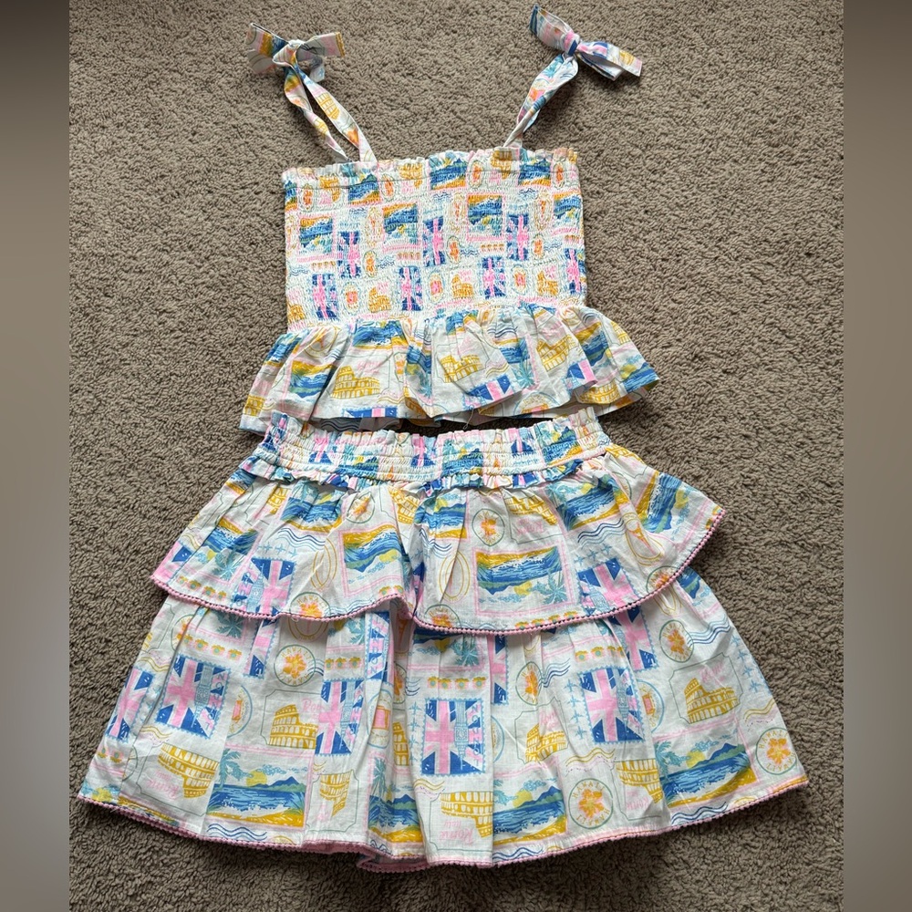 Colorful Sleeveless Ruffle Dress